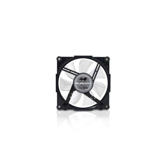 InWin Aurora RGB-LED ventiliatorius, 120 mm, 3 rinkinys - juoda/balta