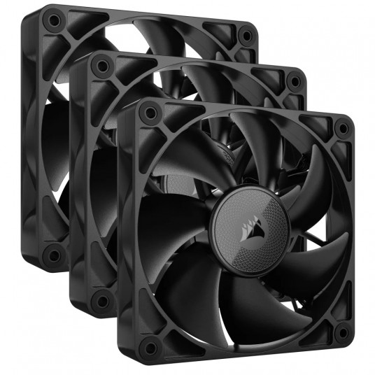 Corsair iCUE LINK RX120 serija, PWM ventiliatoriaus 3 paketas - 120 mm, juodas