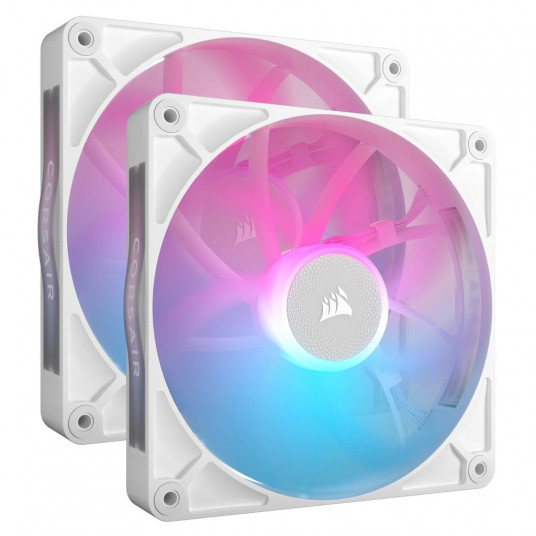 Corsair iCUE LINK RX140 RGB serija, PWM Fan 2 Pack - 140mm, balta