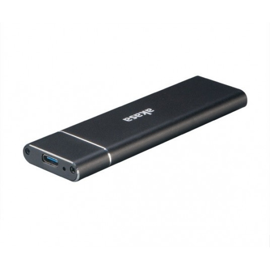 Akasa External USB 3.1 M.2 SSD Aluminum Enclosure - Black