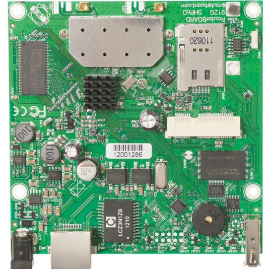 MikroTik RB912UAG-5HPnD | WiFi maršrutizatorius | 5GHz, 1x RJ45 1000Mbps, 1x miniPCIe