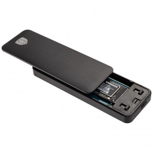 Kolink išorinis korpusas skirtas M.2 SSD, PCIe NVMe, USB-C 3.1 – juodas