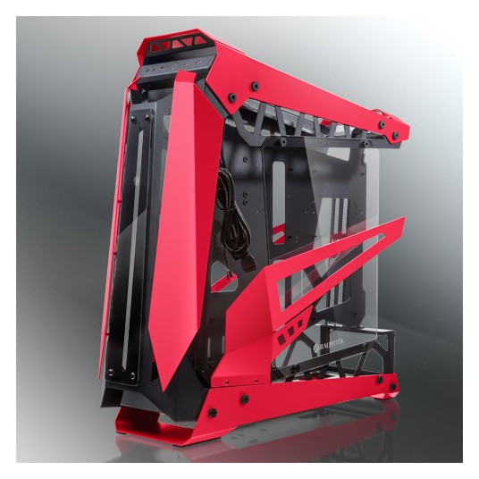 Raijintek NYX PRO Showcase Big-Tower, grūdintas stiklas - raudonas