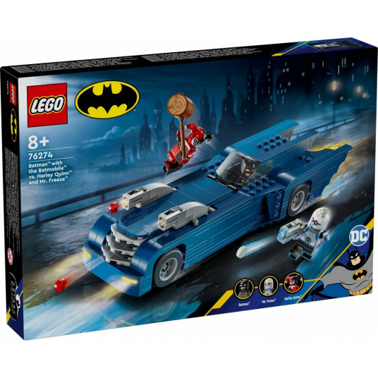 LEGO Super Heroes DC 76274 - Batman™ ja Batmobile™ vastaan Harley Quinn™ ja Pakkasherra
