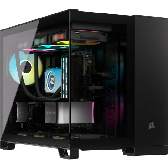 Corsair 2500X Micro-ATX dėklas, grūdintas stiklas – juodas