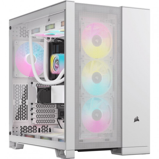 Corsair 6500D Airflow Midi-Tower, grūdintas stiklas – baltas