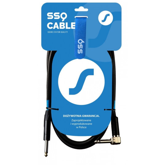 SSQ JMPJMK4 SS-1469 Kabelis Jack Mono - Jack Mono (90 laipsnių kampas) 4 m Juoda