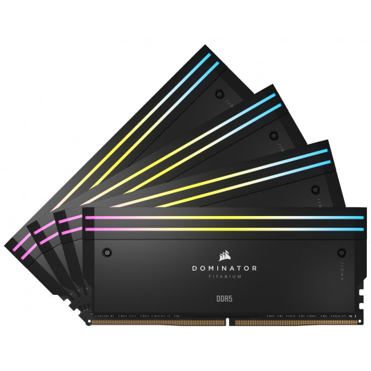Corsair Dominator Titanium DDR5-6400, CL32, Intel XMP 3.0 - 64 GB Quad Kit, juodas