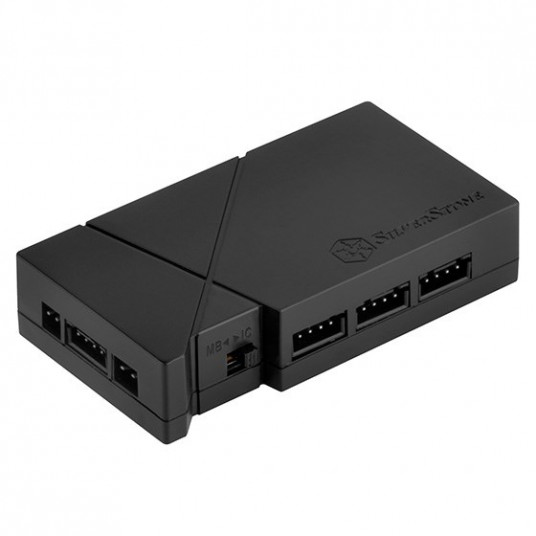SilverStone SST-LSB01 RGB LED Hub + 2x LED juostelės - juodos