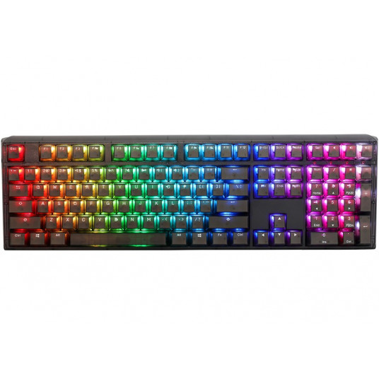 Ducky One 3 Aura juoda žaidimų klaviatūra, RGB LED – MX-Speed-Silver