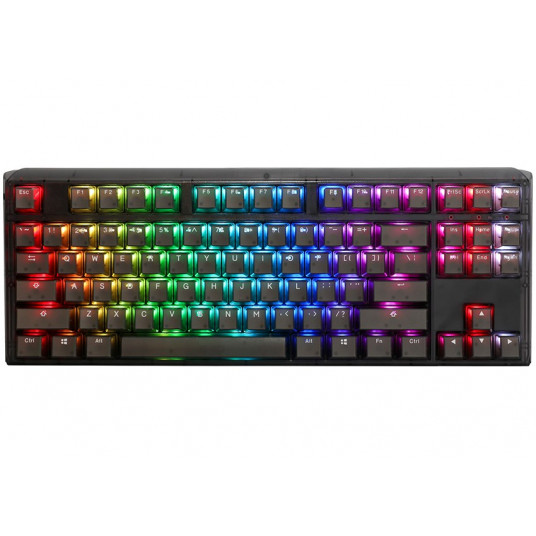 Ducky One 3 Aura Black TKL žaidimų klaviatūra, RGB LED – MX-ruda