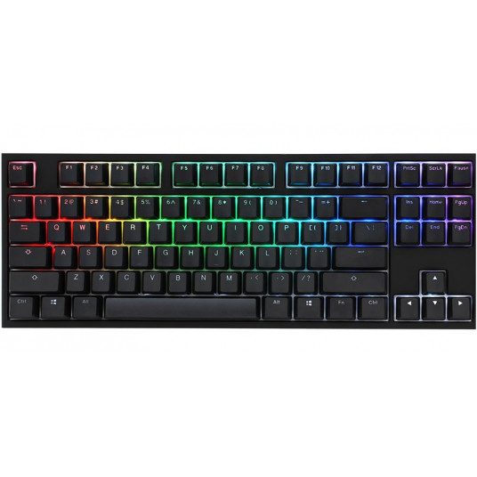 Ducky One 2 TKL PBT žaidimų klaviatūra, MX-Red, RGB LED - juoda