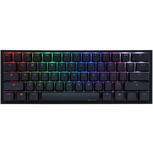 Ducky One 2 Mini žaidimų klaviatūra, MX-juoda, RGB-LED, juoda