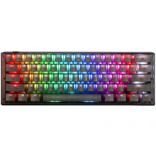 Ducky One 3 Aura juoda mini žaidimų klaviatūra, RGB LED - MX-Speed-Silver