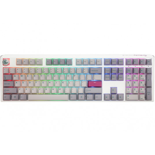 „Ducky One 3 Mist Grey“ žaidimų klaviatūra, RGB LED – MX-Red (JAV)