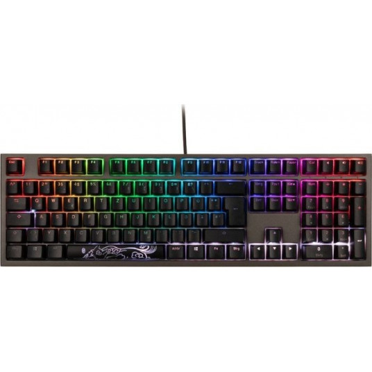 Ducky Shine 7 PBT žaidimų klaviatūra, MX-Blue, RGB LED - gunmetal