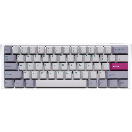 „Ducky One 3 Mist Grey“ mini žaidimų klaviatūra, RGB LED – MX-Silent-Red (JAV)