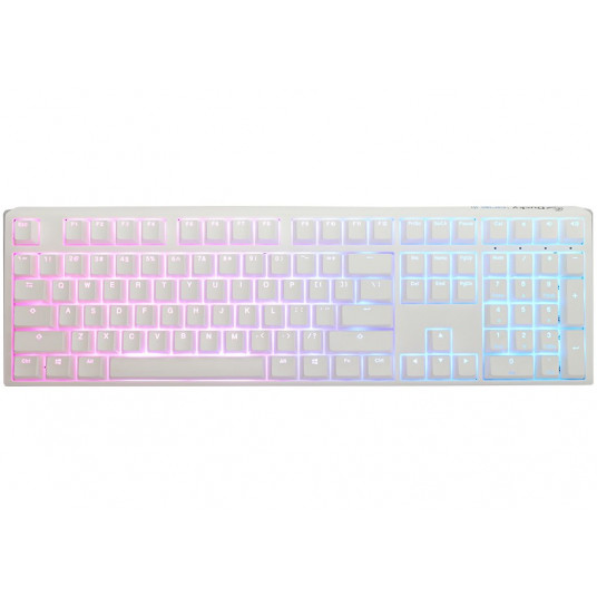 Ducky One 3 Aura White žaidimų klaviatūra, RGB LED – MX-ruda