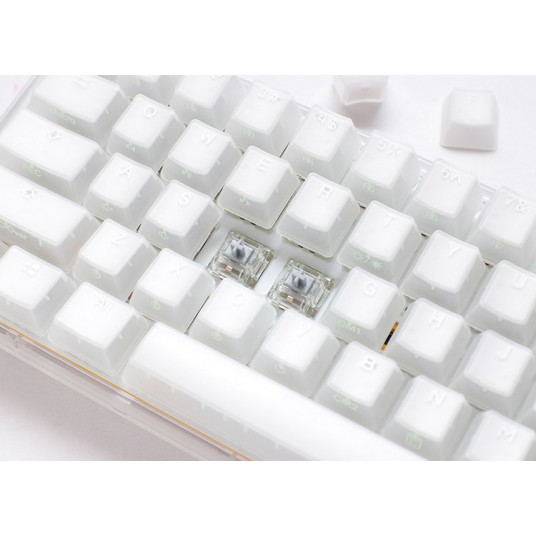 Ducky One 3 Aura White TKL žaidimų klaviatūra, RGB LED - MX-ruda