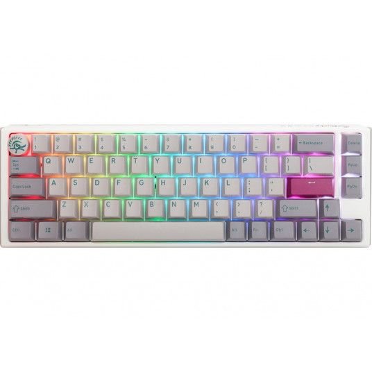Ducky One 3 Mist Grey SF žaidimų klaviatūra, RGB LED – MX-Blue (JAV)