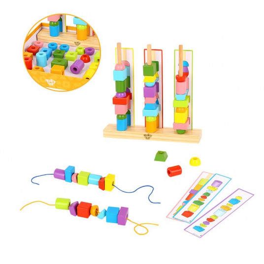 Formų ir spalvų medinė dėlionė - Tooky Toy