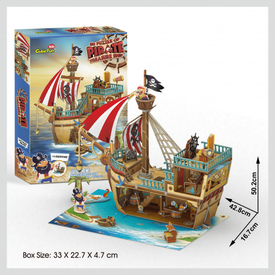 CUBICFUN 3D dėlionė „Piratų laivas“
