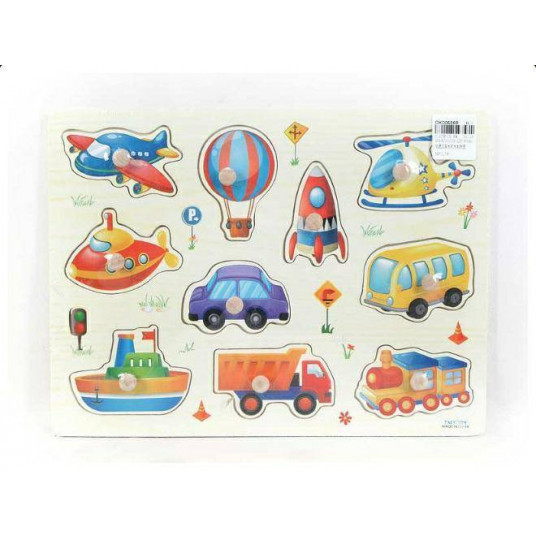 48851 PUZZLE DREWNO POJAZDY