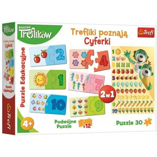 09616 TREFLIKI CYFERKI+ PUZZLE
