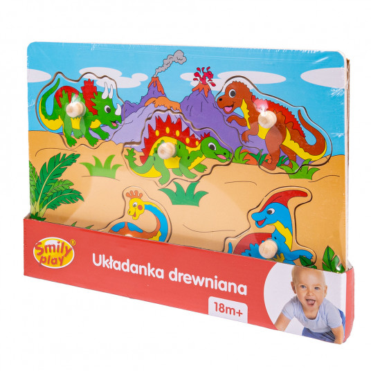UKŁADANKA DREWNIANA -83597 / 35972 -  DINOZAURY