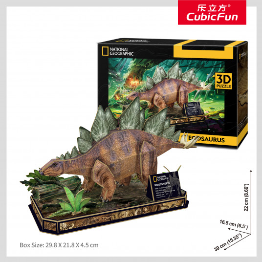 CUBIC FUN National Geographic 3D dėlionė „Stegozauras“