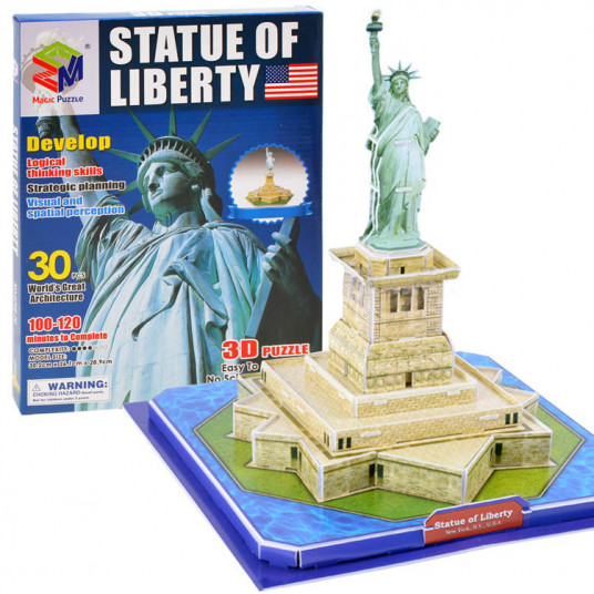 Erdvinė 3D dėlionė Laisvės statula JAV 1579 m