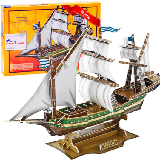 3D galvosūkių laivas Mystic sea ship 129ele ZA3790