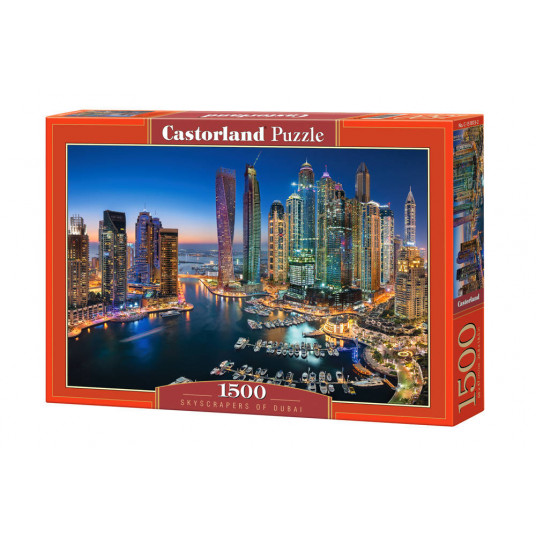 1500 dalių dėlionė Dubajaus dangoraižiai