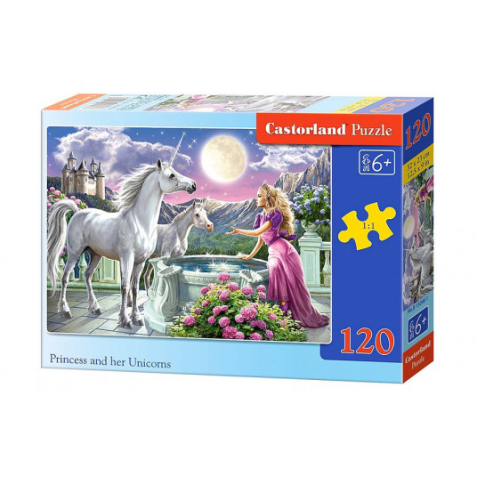 Puzzle 120 pcs. Princess and her Unicorns