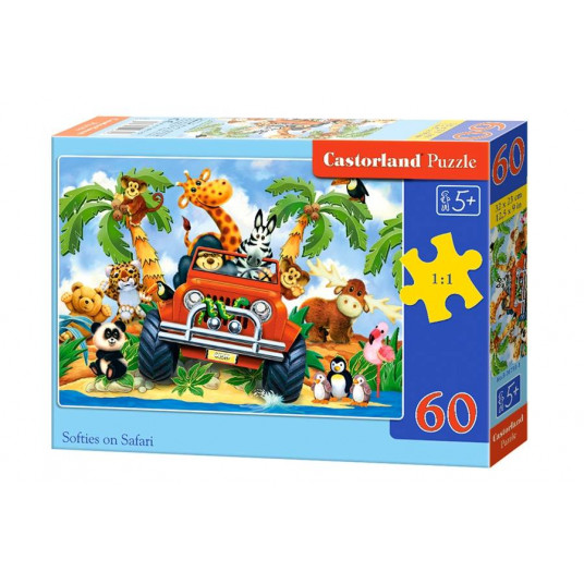 Puzzle 60 pcs. Softies on Safari