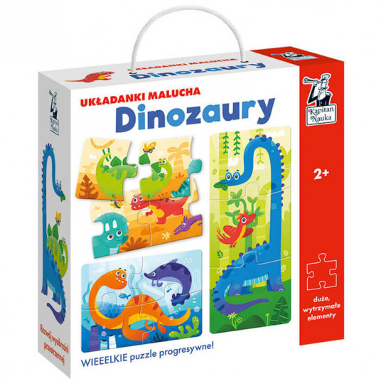 Mažų vaikų dėlionė Dinozaurai, didelis galvosūkis 2+ KS0678