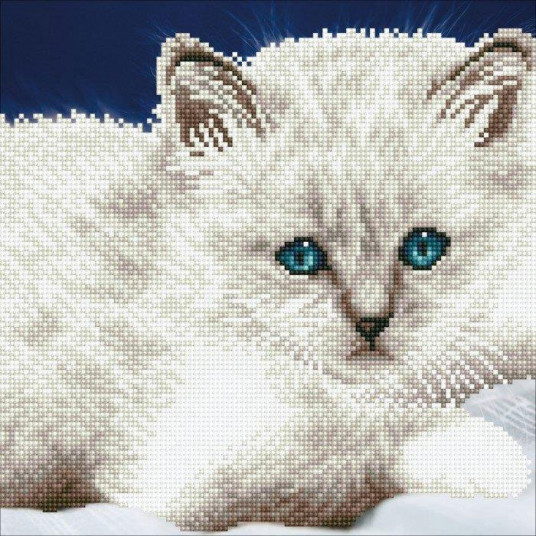 Deimantinė mozaika WHITE CAT 32x40