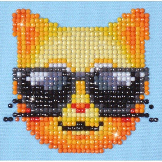 Deimantinė mozaika KOOL KAT DD Kit with Frame 9,50x9,50