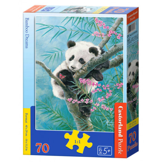 Dėlionė 70 el., panda ant bambuko