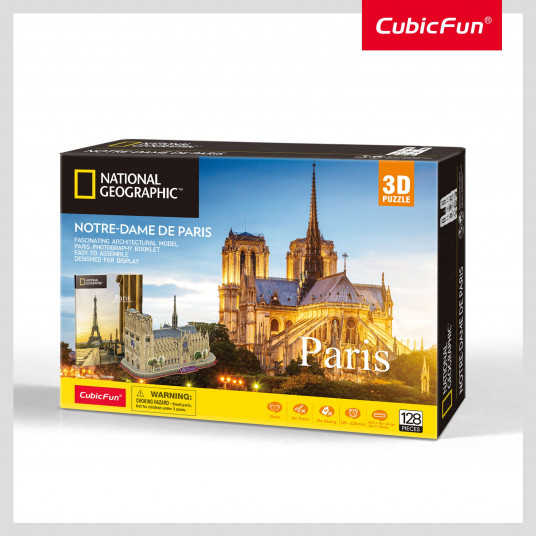 CUBICFUN 3D dėlionė iš serijos „National Geographic“ - „Noterdamo katedra“