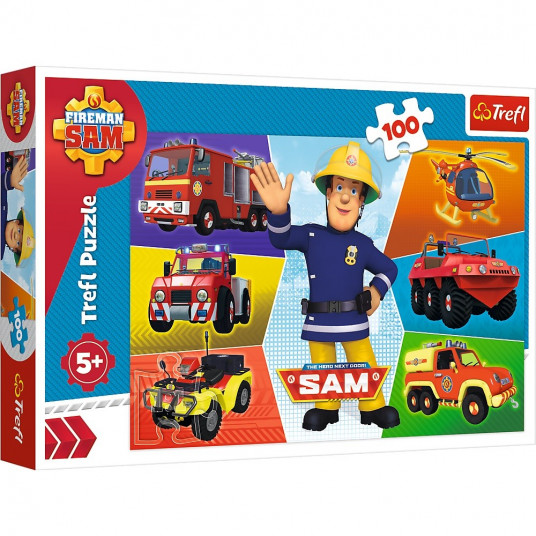 Puzzles 100 elements - Fireman Sams vehicles