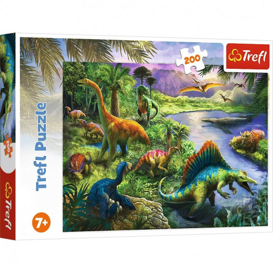 Puzzle 200 elements Predatory dinosaurs