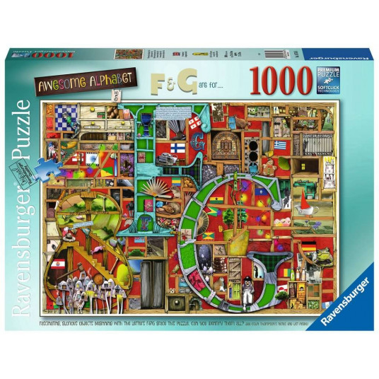 Puzzle 2D 1000 elements: Amazing alphabet F & G