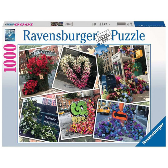Puzzle 2D 1000 elements: NYC flash of flowers