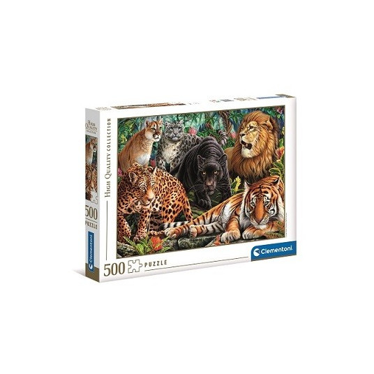 Puzzle 500 elements High Quality, Wild Cats