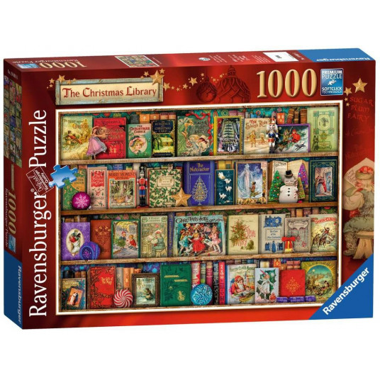 Puzzle 1000 elements Christmas bookcase