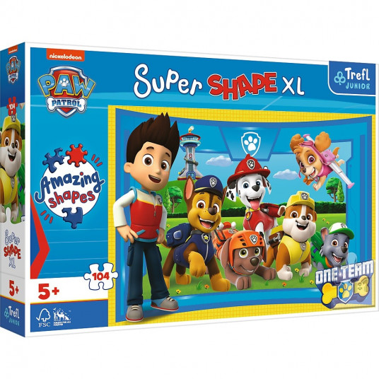 Puzzle 104 elements XL Super Shape Dog friends, Paw Patrol