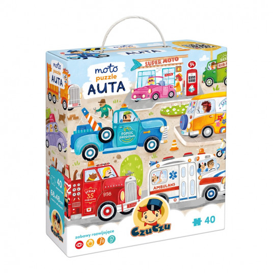 Puzzles 40 elements Moto puzzles Cars