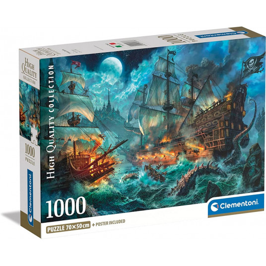 Puzzle 1000 elements Compact Pirates battle