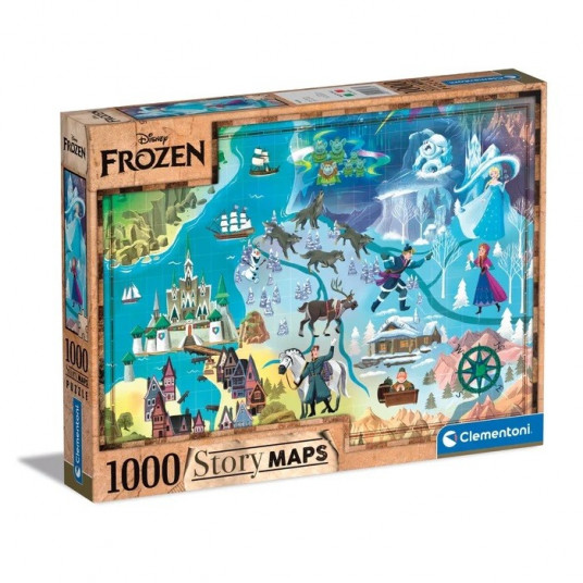 Puzzle 1000 elements Compact Disney Maps Frozen